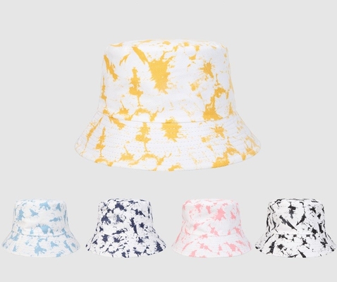 Printed Tie Dye Graffiti Sunscreen Double-Sided Wear Bucket Hat for women and men
