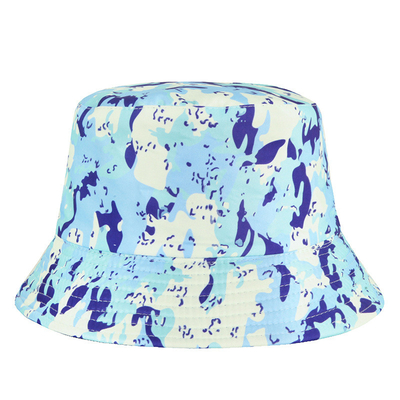 Printed Camouflage Double-Sided Wear Sun Protection Bucket Hat For Men