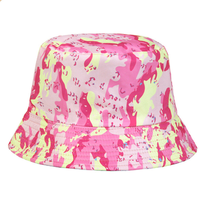 Printed Camouflage Double-Sided Wear Sun Protection Bucket Hat For Men