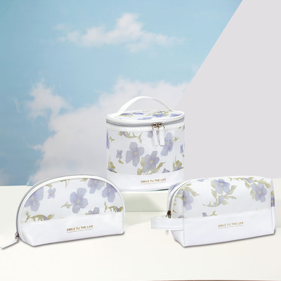 Flower Series Multi-Color Multi-functional PU material Cosmetic Bag For women