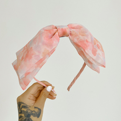 Symphony Versatile Printed Fabric Headband With Bow for women