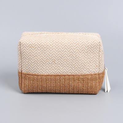 Straw Fashion Large Capacity  Multi-Color Cosmetic Bag For Women