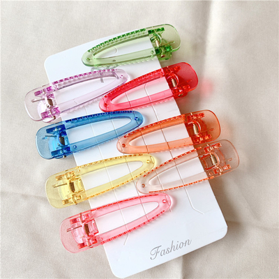 Candy Color Transparent Cute And Sweet Resin Hair Clip For Women