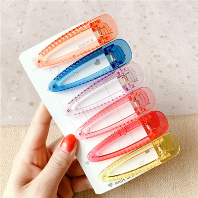 Candy Color Transparent Cute And Sweet Resin Hair Clip For Women