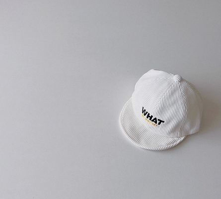 Solid Color Corduroy Simple Letter Embroidered Baseball Cap for children