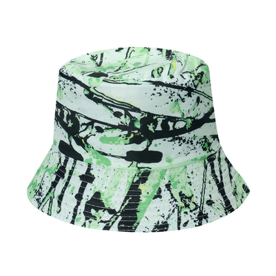 Hip Hop Versatile Multi-color Graffiti Polyester Bucket Hat For Women and men