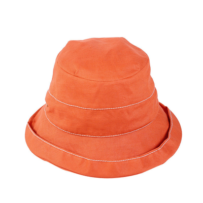 Stylish Shade Striped Cotton And Linen Bucket Hat For Men And Women