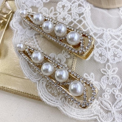 Durable Using Low Price Plastic Metal Trendy Woman Glitter Pearl Hair Clips