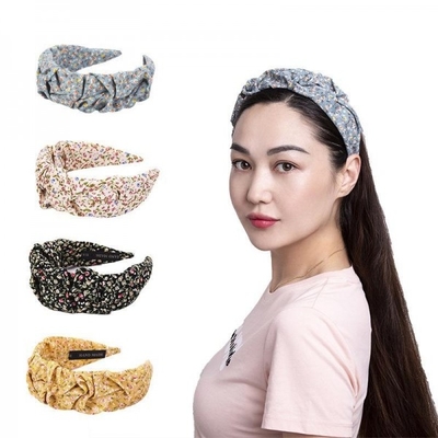 2020 summer Wholesale Full Wrapped hair hoop simple chiffon headband
