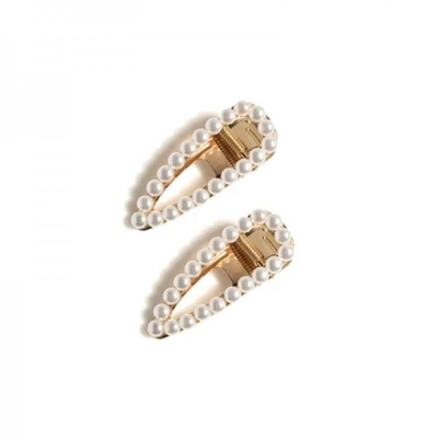SET OF 2 PEARL HAIR CLIPS,PEARL