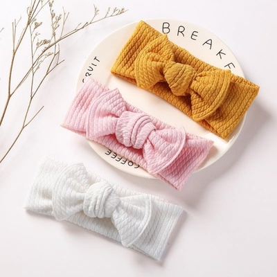 Children’s Bow Headgear Knitted Elastic Pit Strip Forehead Protection For Baby