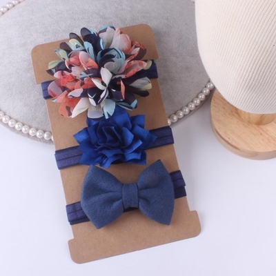 Three-Piece Baby Headband Baby Headwrap With Flower And Bow