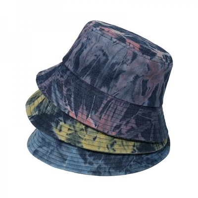2022 Distressed Cowboy Fisherman Hat Hip Hop Tie Dye Bucket Hat