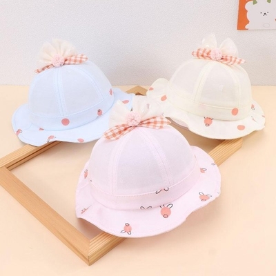 Mesh Children’s Fisherman Hat Cute Bucket Hat With Bow