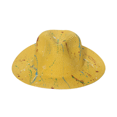 Painted Graffiti Straw Hat Literary Art colorful Jazz Hat In Summer