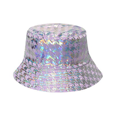 Hot Silver Dazzle Color  Street Ball Trend Plover case Bucket Hat For Women