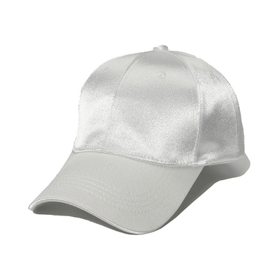 Spring/Summer Silk Satin Solid Color Casual Baseball Cap for men and women