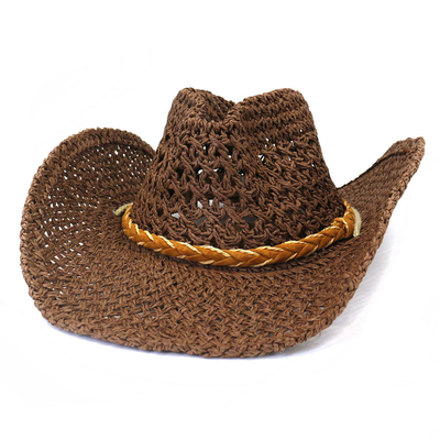 Vintage Western Cowboy Roll-Edge Parent-Child Straw Hat For Family