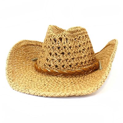 Vintage Western Cowboy Roll-Edge Parent-Child Straw Hat For Family