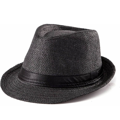 Vintage Rolled Outdoor Beach Sunshade Multi-Color Straw Hat For People