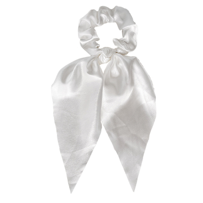 Satin Fabric Scrunchies solid color ribbon hair tie