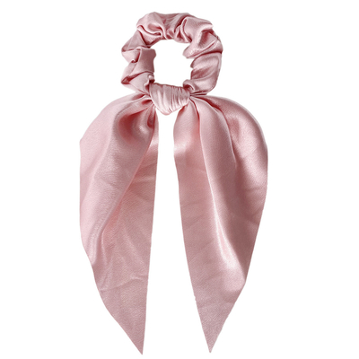 Satin Fabric Scrunchies solid color ribbon hair tie