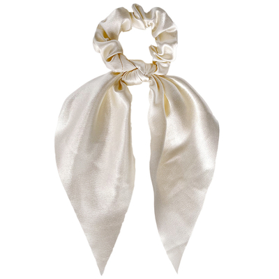Satin Fabric Scrunchies solid color ribbon hair tie