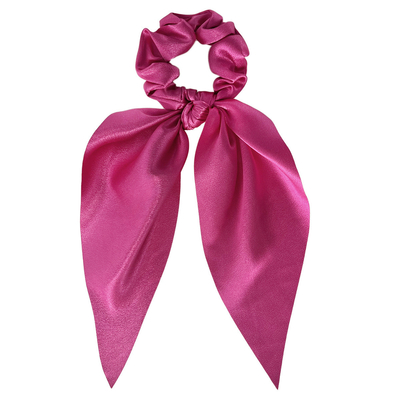 Satin Fabric Scrunchies solid color ribbon hair tie