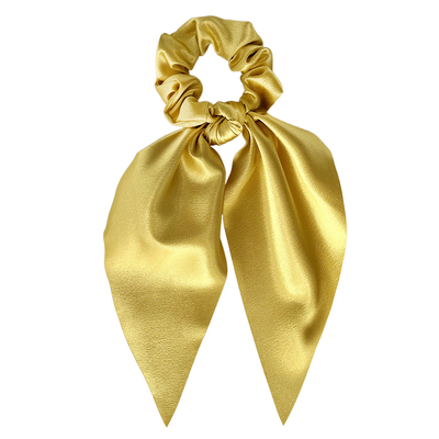Satin Fabric Scrunchies solid color ribbon hair tie