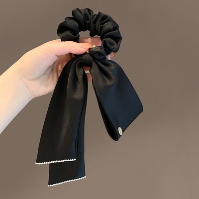 French streamer scrunchies elegant Satin Hair Tie