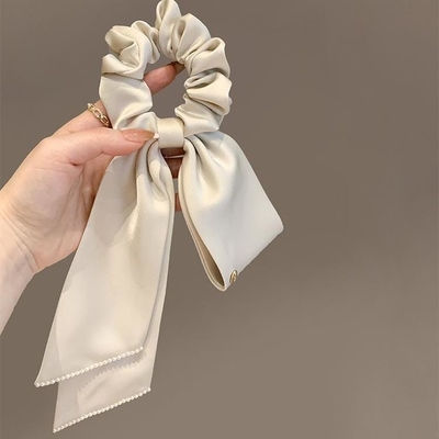 French streamer scrunchies elegant Satin Hair Tie