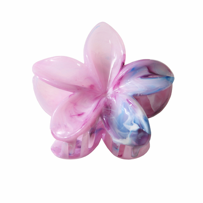 8cm marble patterned plumeria Grab Flower ponytail Hair clip Sweet hair shark clip