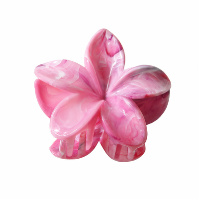 8cm marble patterned plumeria Grab Flower ponytail Hair clip Sweet hair shark clip