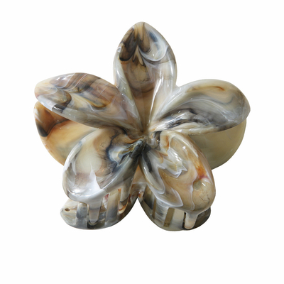 8cm marble patterned plumeria Grab Flower ponytail Hair clip Sweet hair shark clip