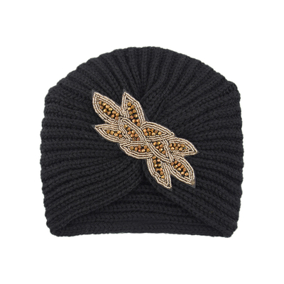 Crystal accessories Knit hat Heavy beaded hat warm woolen hat