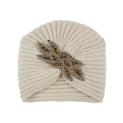 Crystal accessories Knit hat Heavy beaded hat warm woolen hat