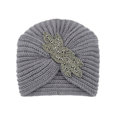 Crystal accessories Knit hat Heavy beaded hat warm woolen hat
