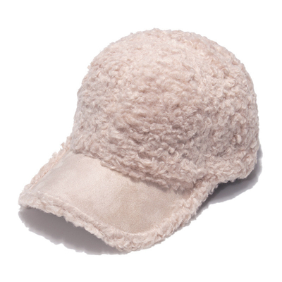 Warm plush baseball cap simple casual solid color all-matching cap