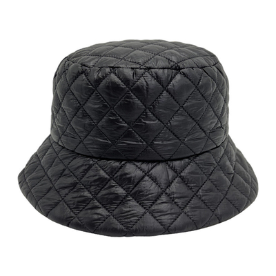 Winter Quilted Cotton Bucket Hat Solid Color All match Warm Hat