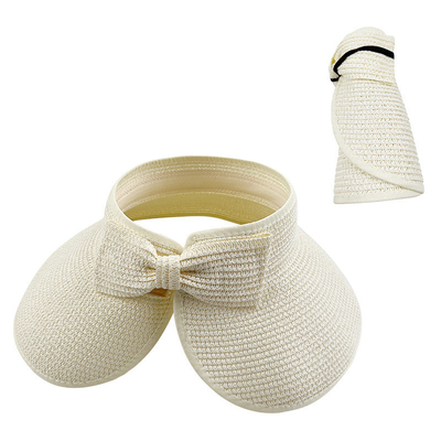 Sunshade Hat Empty Top and Large Brim Foldable Straw Hat