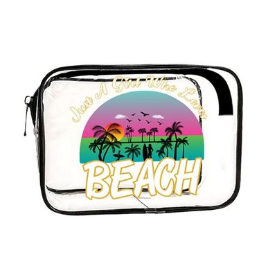 Transparent Makeup Bag, PVC Large-capacity Cosmetic Bag, Travel Storage Bag, Beach Bag