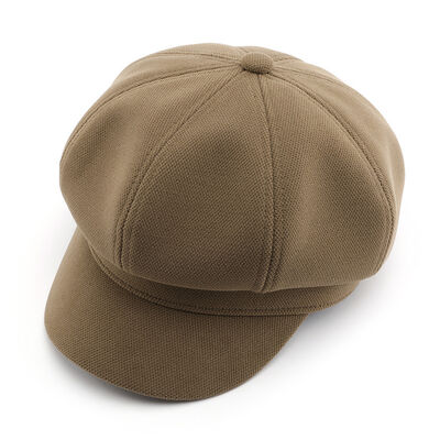Brushed Fabric Plain Color Beret Outdoor Warm Protection Octangle Caps