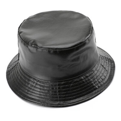 Personality Classical Plain color PU Bucket Cap Outdoor Fishing Cap