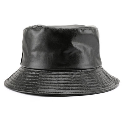 Personality Classical Plain color PU Bucket Cap Outdoor Fishing Cap