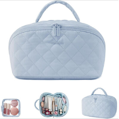 Quilted Cosmetic Bag High Quality Travel Toiletry Bag Portable Storage Bag