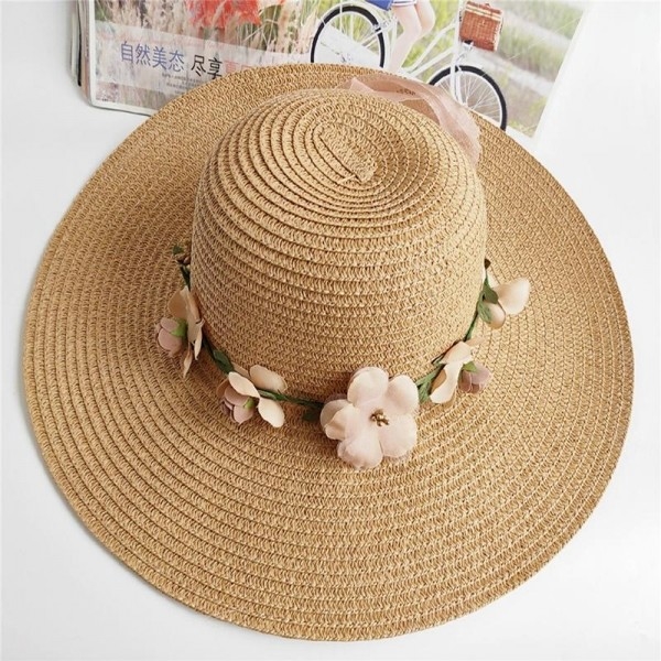 Summer Flower Hats Women Beach Straw Hats Vacation Sun Protection Straw Hats