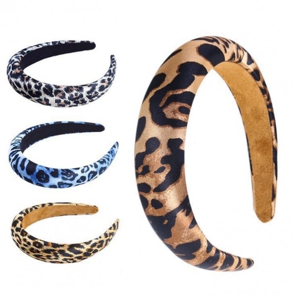 Small leopard grain face small headband simple wide edge headband