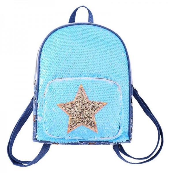Start Wholesale kindergarten Backpack custom bag travel school shinning sequin Lightweight backpack
