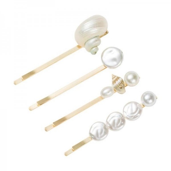 NATURAL STONE SHELL HAIRPIN