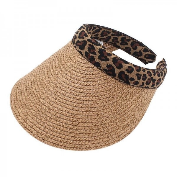 Leopard Knitting Visor Hat